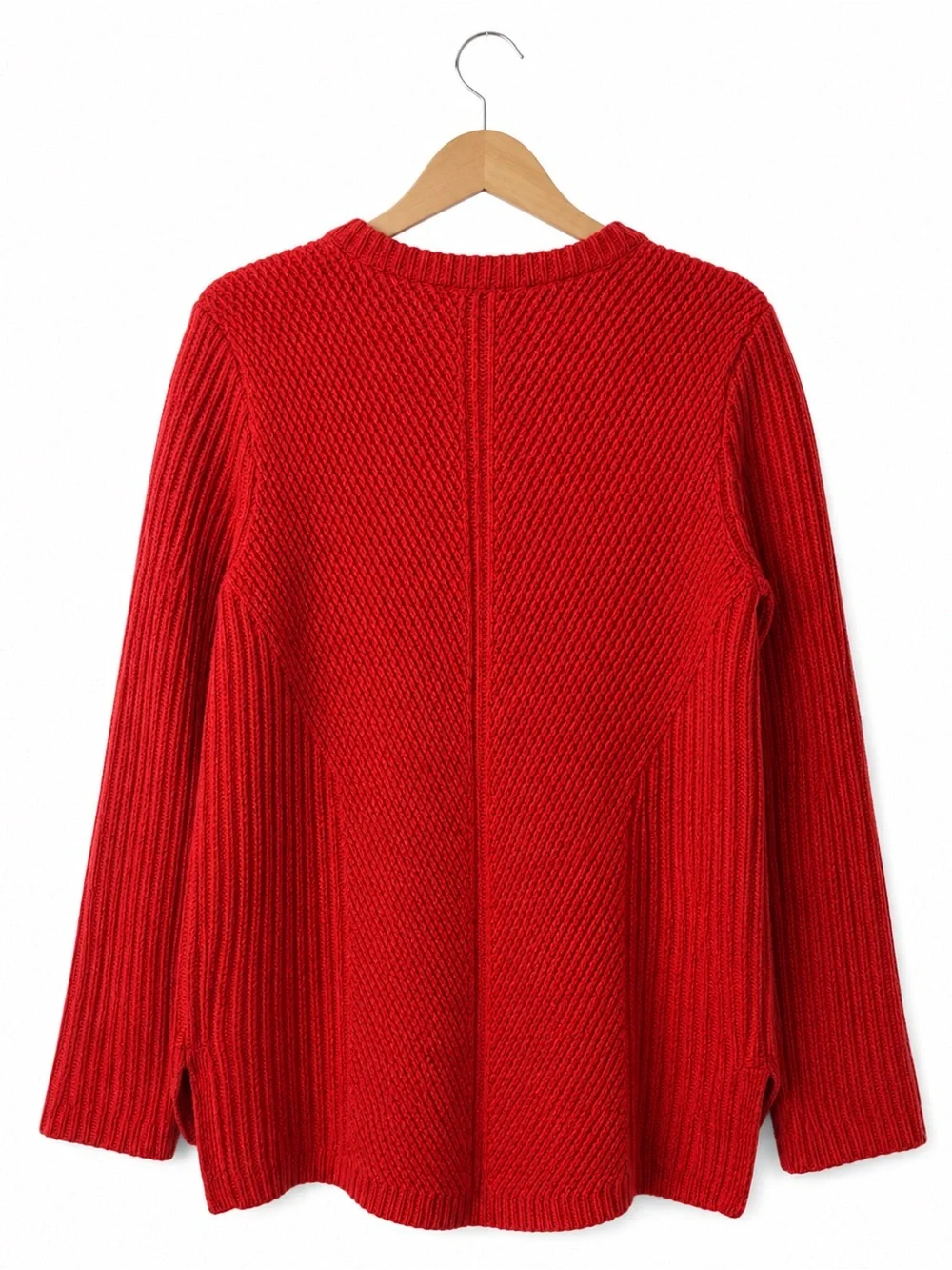 Madewell Hexcomb Texture Crewneck Sweater
Tomato Red / Vibrant Crimsom Size M - Picture 8 of 8